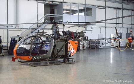 Sud Aviation SA313 Alouette II | V-57 | Swiss Air Force | PAYERNE (LSMP/---) 00.03.1985