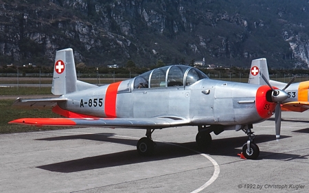 Pilatus P-3-05 | A-855 | Swiss Air Force | LODRINO (LSML/---) 25.04.1992