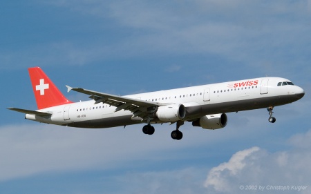 Airbus A321-111 | HB-IOB | Swiss International Air Lines | Z&UUML;RICH (LSZH/ZRH) 02.08.2002
