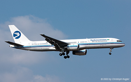 Boeing 757-22K | EZ-A012 | Turkmenistan Airlines | FRANKFURT (EDDF/FRA) 15.03.2003