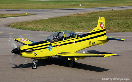 Pilatus PC-9 | C-412 | Swiss Air Force  |  FlSt 24 | D&UUML;BENDORF (LSMD/---) 27.08.2003