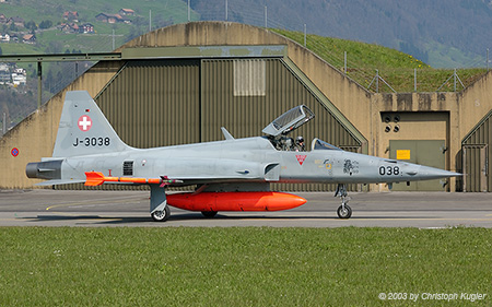 Northrop F-5E Tiger II | J-3038 | Swiss Air Force | BUOCHS (LSZC/BXO) 01.04.2003