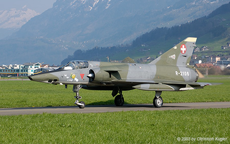 Dassault Mirage III RS | R-2106 | Swiss Air Force  |  Last Mirage III RS flight of Cap. Schneider sticker | BUOCHS (LSZC/BXO) 01.04.2003