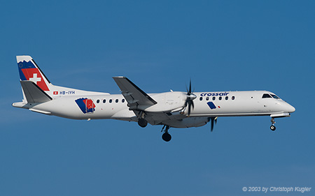 SAAB 2000 | HB-IYH | Crossair | Z&UUML;RICH (LSZH/ZRH) 12.01.2003