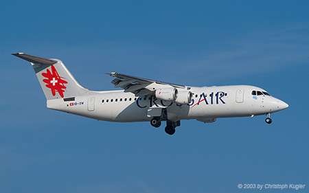 Avro RJ100 | HB-IXW | Crossair | Z&UUML;RICH (LSZH/ZRH) 12.01.2003