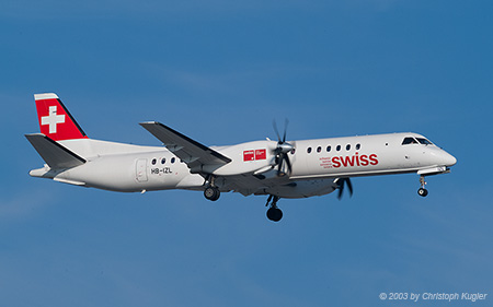 SAAB 2000 | HB-IZL | Swiss International Air Lines | Z&UUML;RICH (LSZH/ZRH) 12.01.2003
