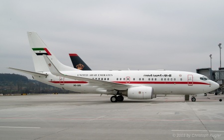 Boeing 737-7Z5 | A6-AIN | Abu Dhabi Amiri Flight | Z&UUML;RICH (LSZH/ZRH) 25.01.2003