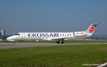 Embraer ERJ-145LU | HB-JAO | Swiss International Air Lines  |  still in Crossair colours | Z&UUML;RICH (LSZH/ZRH) 02.08.2003