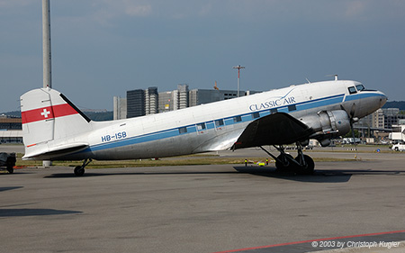 Douglas DC-3 | HB-ISB | Classic Air | Z&UUML;RICH (LSZH/ZRH) 13.08.2003