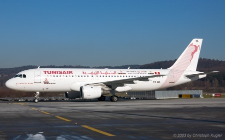 Airbus A320-211 | TS-IML | Tunisair | Z&UUML;RICH (LSZH/ZRH) 20.12.2003