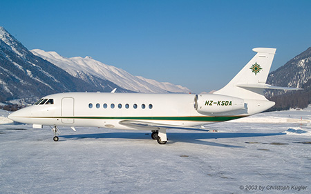 Dassault Falcon 2000 | HZ-KSDA | private | SAMEDAN (LSZS/SMV) 09.02.2003