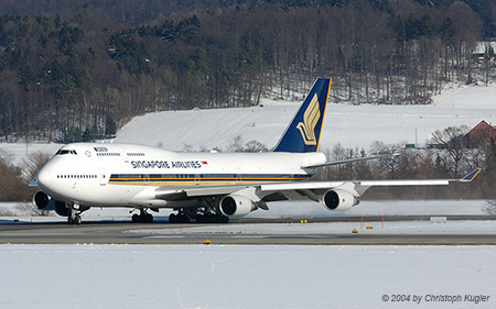 Boeing 747-412 | 9V-SMU | Singapore Airlines | Z&UUML;RICH (LSZH/ZRH) 31.01.2004