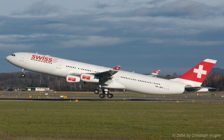 Airbus A340-313X | HB-JMA | Swiss International Air Lines | Z&UUML;RICH (LSZH/ZRH) 24.12.2004