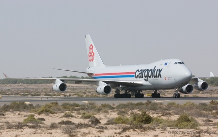 Boeing 747-4R7F | LX-UCV | Cargolux | SHARJAH (OMSJ/SHJ) 10.10.2004