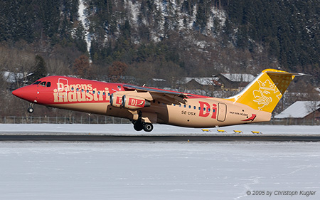Avro RJ100 | SE-DSX | Malmo Aviation | INNSBRUCK-KRANEBITTEN (LOWI/INN) 05.02.2005