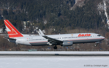 Boeing 737-8Z9 | OE-LNP | Lauda Air | INNSBRUCK-KRANEBITTEN (LOWI/INN) 05.02.2005