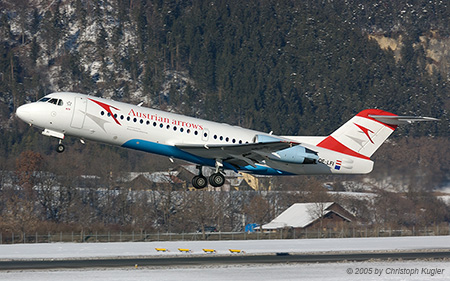 Fokker 70 | OE-LFI | Austrian Arrows | INNSBRUCK-KRANEBITTEN (LOWI/INN) 05.02.2005