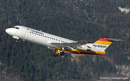 Fokker 70 | OE-LFH | Tyrolean Airways | INNSBRUCK-KRANEBITTEN (LOWI/INN) 05.02.2005
