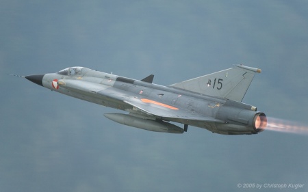 SAAB 35Oe Draken | 15 | Austrian Air Force | ZELTWEG (LOXZ/---) 25.06.2005
