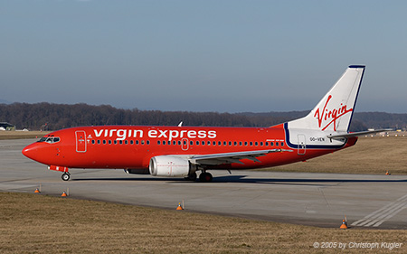 Boeing 737-36N | OO-VEN | Virgin Express | GENEVA (LSGG/GVA) 19.03.2005