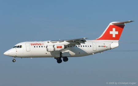 Avro RJ85 | HB-IXH | Swiss International Air Lines | Z&UUML;RICH (LSZH/ZRH) 05.08.2005