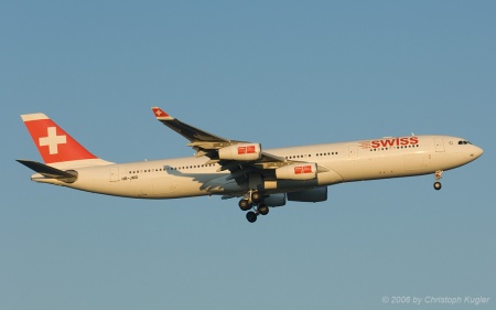 Airbus A340-313X | HB-JMD | Swiss International Air Lines | Z&UUML;RICH (LSZH/ZRH) 09.06.2006