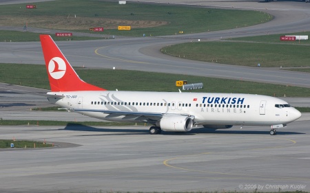 Boeing 737-8F2 | TC-JGO | Turkish Airlines | Z&UUML;RICH (LSZH/ZRH) 04.11.2006