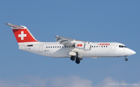Avro RJ100 | HB-IYY | Swiss International Air Lines | Z&UUML;RICH (LSZH/ZRH) 26.01.2007
