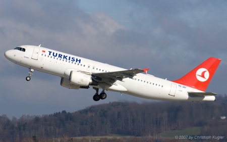 Airbus A320-214 | TC-JLI | Turkish Airlines | Z&UUML;RICH (LSZH/ZRH) 04.02.2007