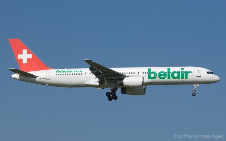 Boeing 757-2G5 | HB-IHR | Belair Airlines | Z&UUML;RICH (LSZH/ZRH) 21.04.2007
