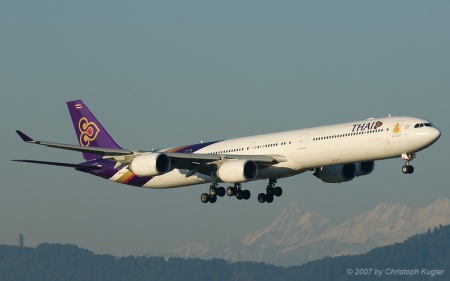 Airbus A340-642 | HS-TNC | Thai Airways International | Z&UUML;RICH (LSZH/ZRH) 14.07.2007