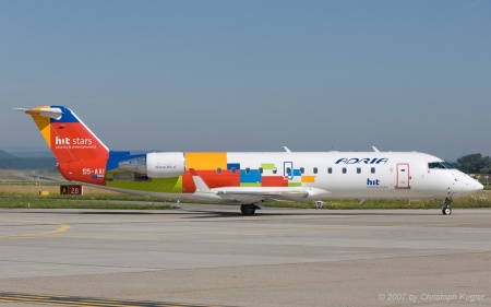Bombardier CRJ 200LR | S5-AAI | Adria Airways  |  Hit Stars c/s | Z&UUML;RICH (LSZH/ZRH) 14.07.2007
