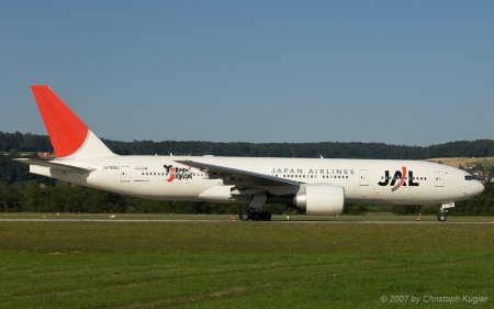 Boeing 777-246ER | JA709J | Japan Air Lines | Z&UUML;RICH (LSZH/ZRH) 16.07.2007