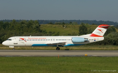 Fokker 100 | OE-LVK | Austrian Arrows | Z&UUML;RICH (LSZH/ZRH) 01.08.2007
