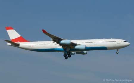 Airbus A340-313X | HB-JML | Swiss International Air Lines | Z&UUML;RICH (LSZH/ZRH) 06.08.2007