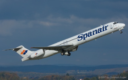 McDonnell Douglas MD-83 | EC-GVI | Spanair | Z&UUML;RICH (LSZH/ZRH) 20.10.2007