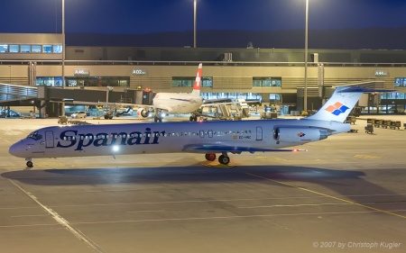 McDonnell Douglas MD-83 | EC-HNC | Spanair | Z&UUML;RICH (LSZH/ZRH) 15.12.2007