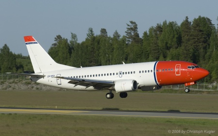 Boeing 737-33S | LN-KKA | Norwegian Air Shuttle | OSLO GARDERMOEN (ENGM/OSL) 05.06.2008