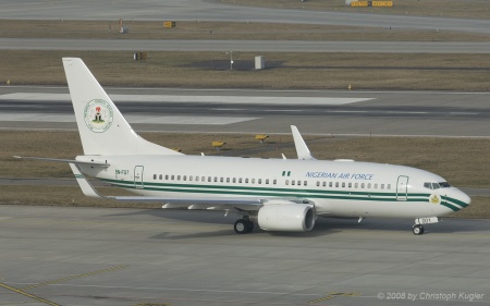 Boeing 737-7N6 | 5N-FGT | Nigerian Air Force | Z&UUML;RICH (LSZH/ZRH) 26.01.2008