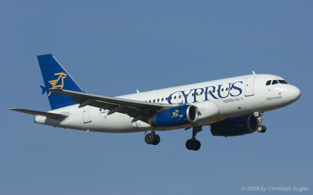 Airbus A319-132 | 5B-DBP | Cyprus Airways | Z&UUML;RICH (LSZH/ZRH) 23.02.2008