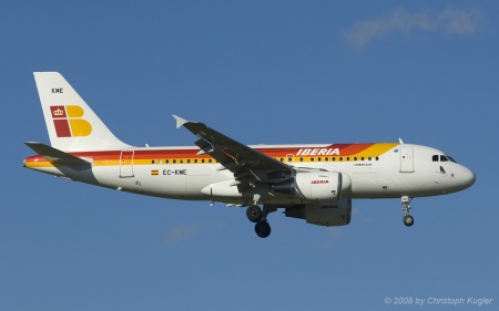 Airbus A319-111 | EC-KME | Iberia | Z&UUML;RICH (LSZH/ZRH) 19.04.2008