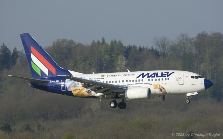 Boeing 737-6Q8 | HA-LOG | Malev - Hungarian Airlines | Z&UUML;RICH (LSZH/ZRH) 27.04.2008
