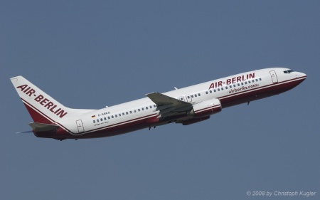 Boeing 737-82R | D-ABKA | Air Berlin | Z&UUML;RICH (LSZH/ZRH) 10.05.2008