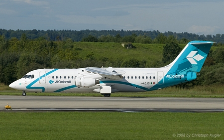 Avro RJ100 | I-ADJG | Air Dolomiti | Z&UUML;RICH (LSZH/ZRH) 05.09.2008