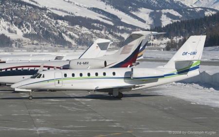 Cessna 680 Citation Sovereign | OK-UNI | Travel Servis | SAMEDAN (LSZS/SMV) 27.12.2008