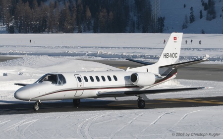 Cessna 560 Citation Ultra | HB-VOC | untitled (Sonnig) | SAMEDAN (LSZS/SMV) 27.12.2008