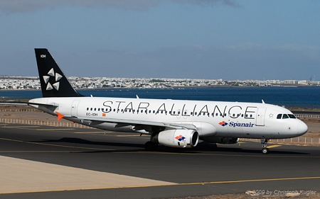 Airbus A320-232 | EC-IOH | Spanair  |  Star Alliance c/s | ARRECIFE-LANZAROTE (GCRR/ACE) 05.09.2009