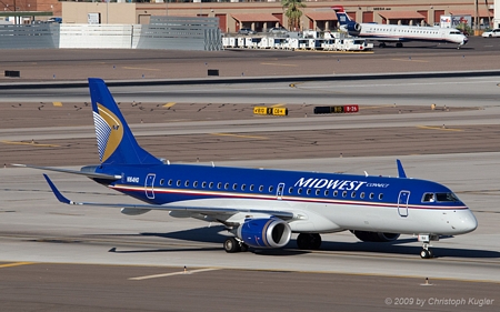 Embraer ERJ-190AR | N164HQ | Midwest Connect | PHOENIX SKY HARBOUR INTL (KPHX/PHX) 15.10.2009