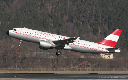 Airbus A320-214 | OE-LBP | Austrian Airlines  |  Retro c/s | INNSBRUCK-KRANEBITTEN (LOWI/INN) 10.01.2009