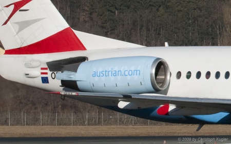 Fokker 100 | OE-LVF | Austrian Arrows | INNSBRUCK-KRANEBITTEN (LOWI/INN) 10.01.2009